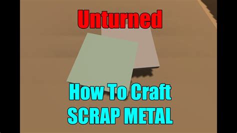 how to make metal sheet unturned|scrap metal id unturned.